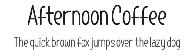 Afternoon Coffee by Sandylukee — Script Handwritten Font