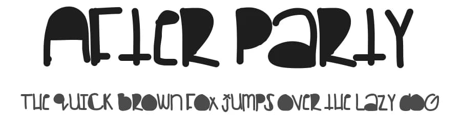 After Party by Des Gomez — Script Handwritten Font