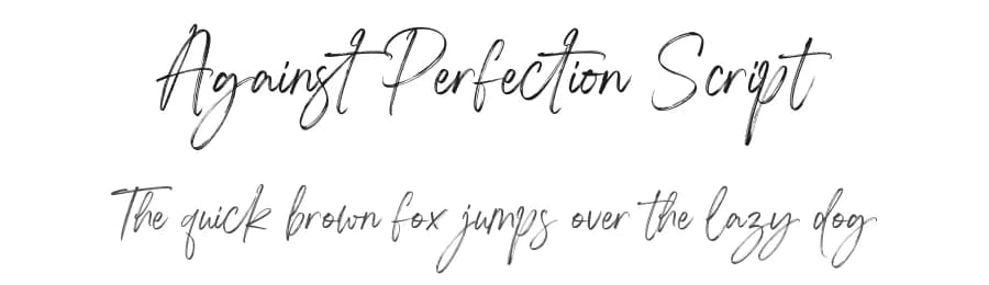 Against Perfection Script by Din Studio — Script Handwritten Font