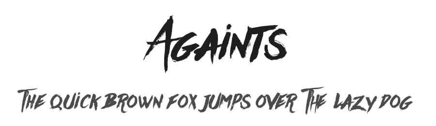 Againts by fortunes co — Script Handwritten Font — preview 1