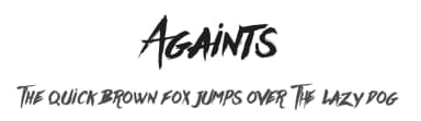 Againts by fortunes co — Script Handwritten Font — thumbnail 1