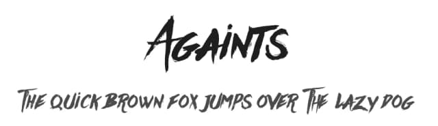 Againts by fortunes co — Script Handwritten Font