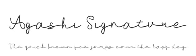 Agashi Signature by Nirmala Graphics — Script Handwritten Font