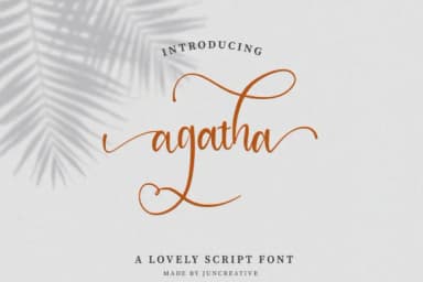 Agatha Font by Juncreative by Juncreative — Script Handwritten Font — thumbnail 1