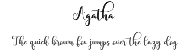 Agatha by Cut Story — Script Handwritten Font