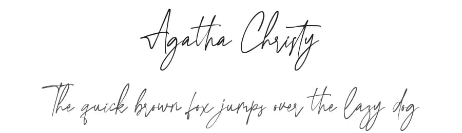 Agatha Christy by Creatype Studio — Script Handwritten Font