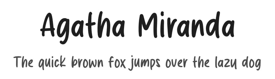 Agatha Miranda by MJType — Script Handwritten Font