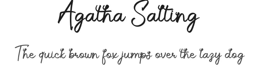 Agatha Salting by Airotype — Script Handwritten Font