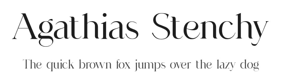 Agathias Stenchy by UI Creative — Serif Font