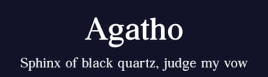 Agatho by andfonts — Serif Font — thumbnail 2