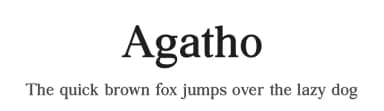 Agatho by andfonts — Serif Font — thumbnail 1