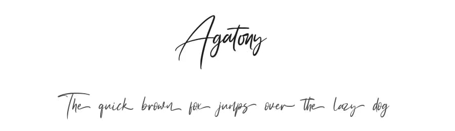 Agatony by StringLabs Creative Studio — Script Handwritten Font
