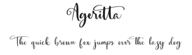 Ageritta by Denny Subagja — Script Handwritten Font — thumbnail 1