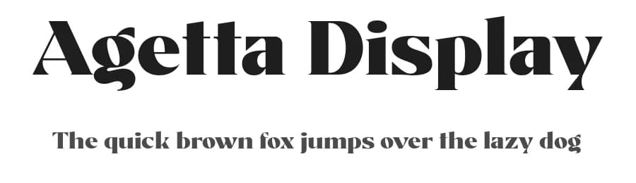 Agetta Display by Dora Typefoundry — Serif Font
