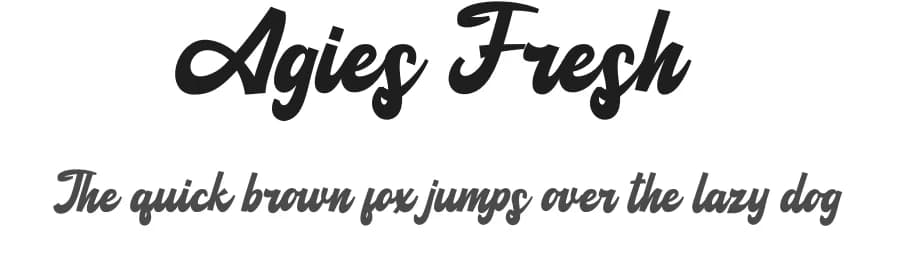 Agies Fresh by StringLabs Creative Studio — Script Handwritten Font