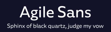 Agile Sans by Fenotype — Sans Serif Font — thumbnail 2