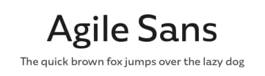 Agile Sans by Fenotype — Sans Serif Font — thumbnail 1