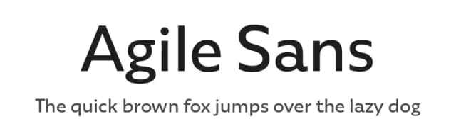 Agile Sans by Fenotype — Sans Serif Font