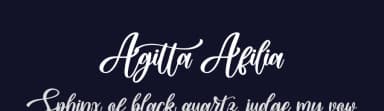 Agitta Afilia by Skiiller Studio — Script Handwritten Font — thumbnail 2