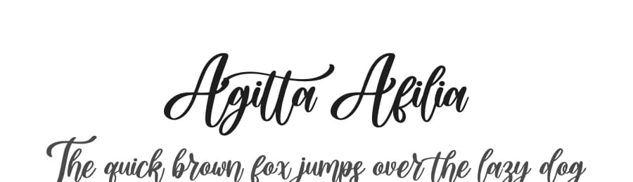 Agitta Afilia by Skiiller Studio — Script Handwritten Font — preview 1