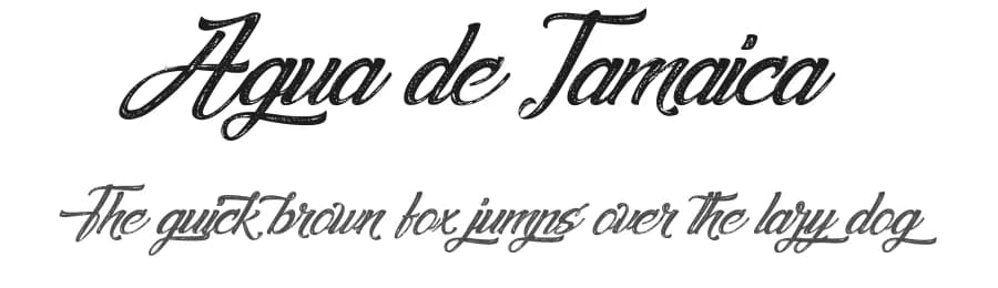 Agua de Jamaica by Cat.B — Script Handwritten Font