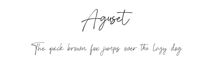 Aguset by StringLabs Creative Studio — Script Handwritten Font
