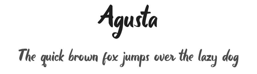 Agusta by Ikrar Bey Khubaib — Script Handwritten Font — preview 1