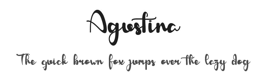 Agustina by Harjuno Kristanto — Script Handwritten Font