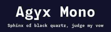 Agyx Mono by Fitrah Type — Sans Serif Font — thumbnail 2