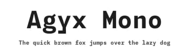 Agyx Mono by Fitrah Type — Sans Serif Font — thumbnail 1