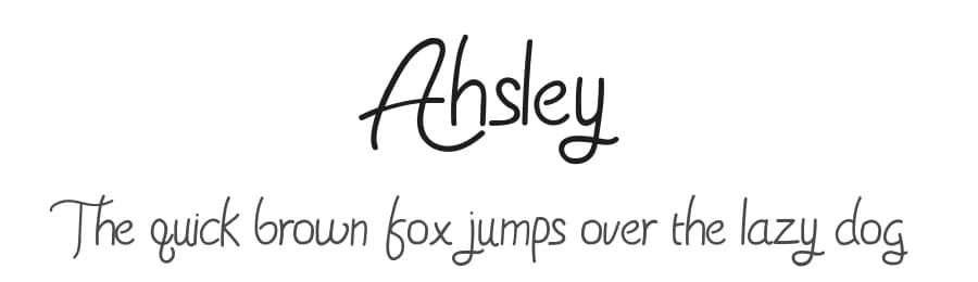 Ahsley by Eldertype Studio — Script Handwritten Font