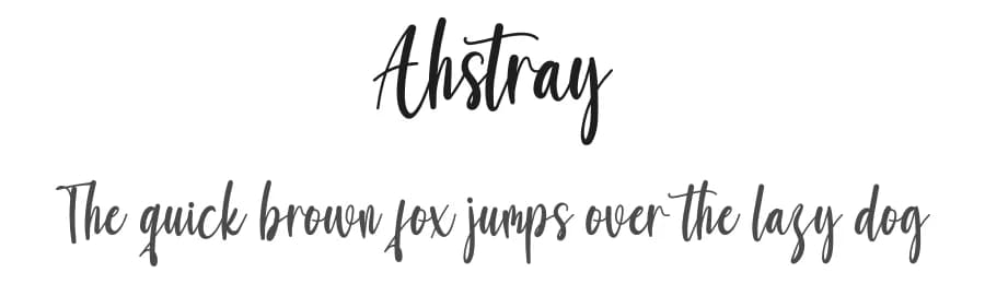 Ahstray by creatype designer — Script Handwritten Font
