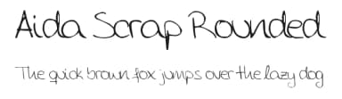 Aida Scrap Rounded by Aida García — Script Handwritten Font — thumbnail 1