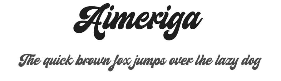Aimeriga by ilhamtaro — Script Handwritten Font
