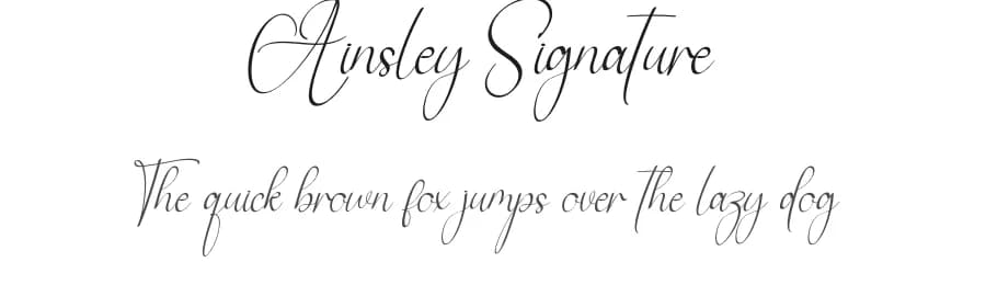 Ainsley Signature by Scratchones — Script Handwritten Font