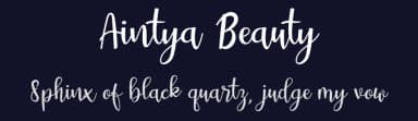 Aintya Beauty by Reguler Studio — Script Handwritten Font — thumbnail 2