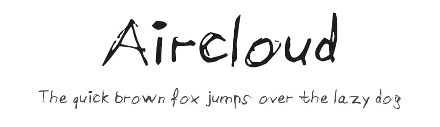 Aircloud by Fontone.net — Script Handwritten Font