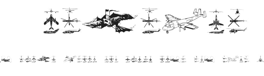 Aircraft by Perry Mason — Dingbats Font