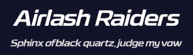 Airlash Raiders by Cat.B — Sans Serif Font — thumbnail 2