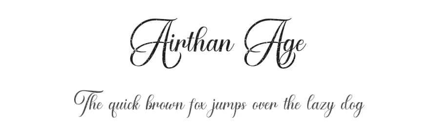 Airthan Age by YonType Studio — Script Handwritten Font