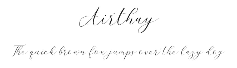 Airthay by Nirmana Visual — Script Handwritten Font
