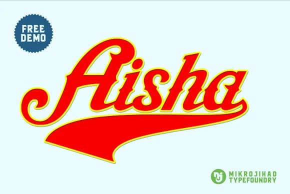 Aisha Font by Mikrojihad Typefounder — Script Handwritten Font