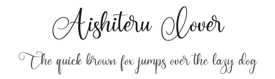 Aishiteru Lover by Abas Creative — Script Handwritten Font