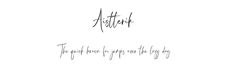 Aistterik by Pineungtype Missinklab — Script Handwritten Font — preview 1