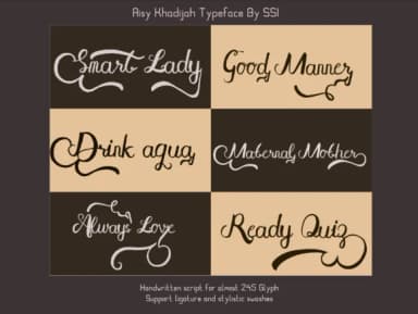 Aisy Khadijah Font by Syukursetiyadi — Script Handwritten Font — thumbnail 4