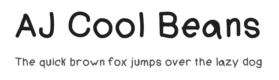 AJ Cool Beans by Allyson Hirst — Script Handwritten Font