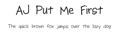 AJ Put Me First by Amanda Atkins — Script Handwritten Font — thumbnail 1