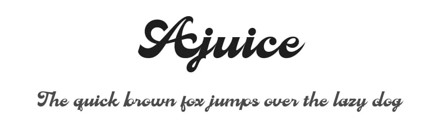 Ajuice by Panatype Studio — Script Handwritten Font