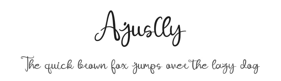 Ajuslly by StringLabs Creative Studio — Script Handwritten Font