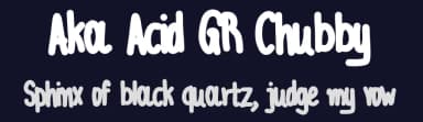 Aka Acid GR Chubby by ACC Hubby — Script Handwritten Font — thumbnail 2
